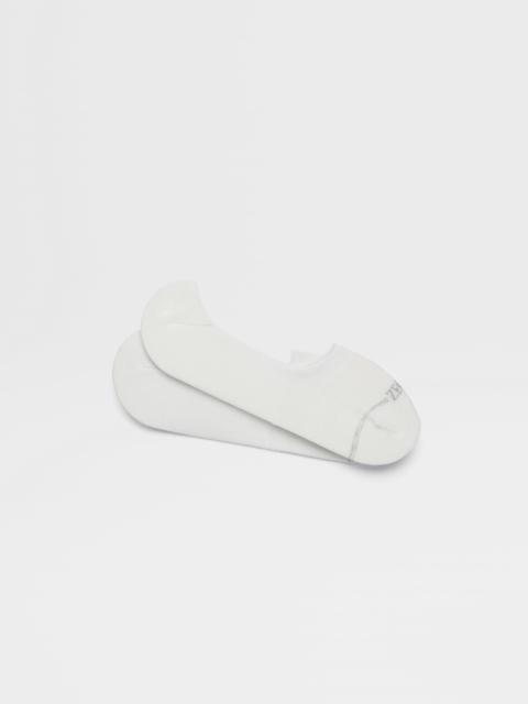 ZEGNA WHITE COTTON BLEND SOCKS