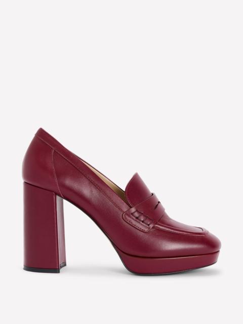 BODEN Platform Heeled Loafers-Oxblood