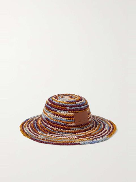 Tulum striped woven raffia hat