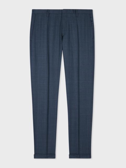 Paul Smith Slim-Fit Slate Blue Check Wool Trousers