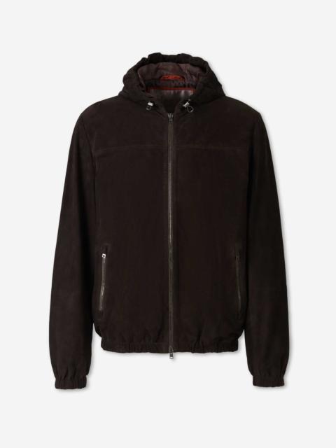 Herno SUEDE HOODED JACKET