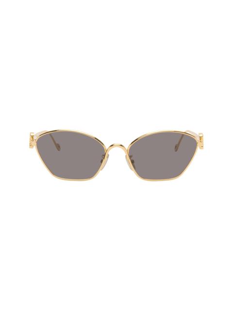 Loewe Gold Anagram Hexagonal Sunglasses