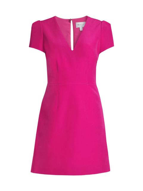 MILLY Women's Cady Atalie V-Neck Minidress - Fuchsia