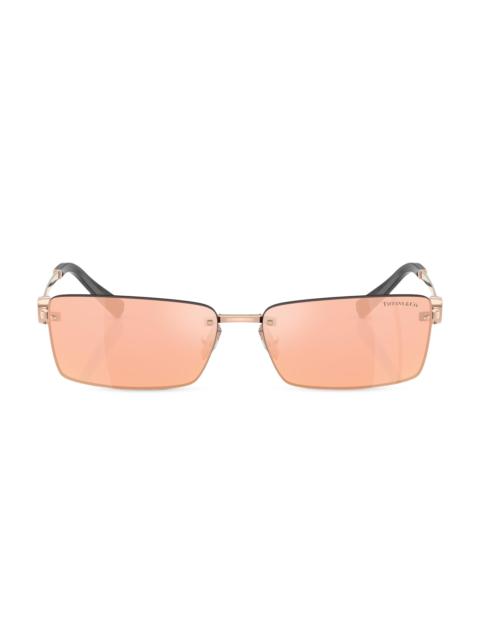 Tiffany & Co. Women's Return To Tiffany 60MM Rectangular Sunglasses - Rose Gold