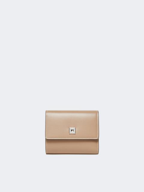 Max Mara COMPACTWALLET Leather purse - MUD