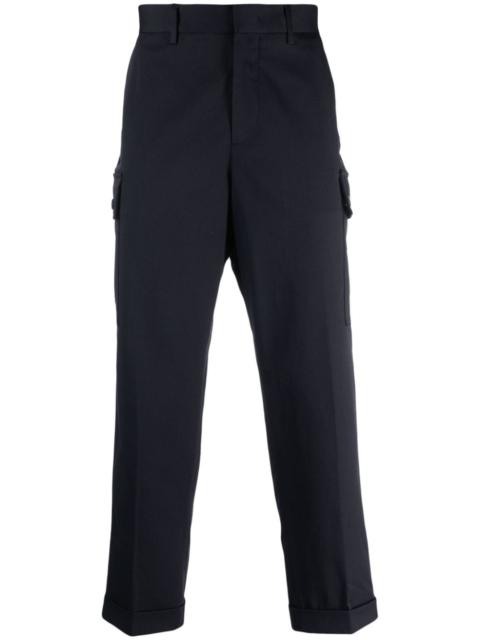 Pegaso-motif cropped cargo trousers