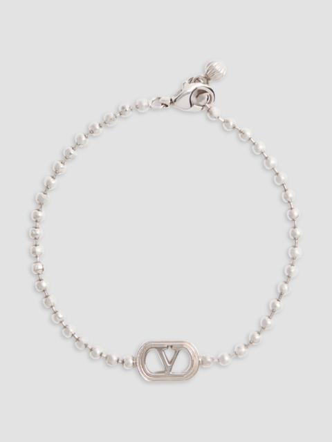 Valentino Men's Ovalette Metal Bracelet - White
