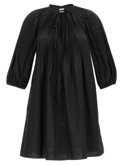 Pleated Poplin Dress Dresses Black