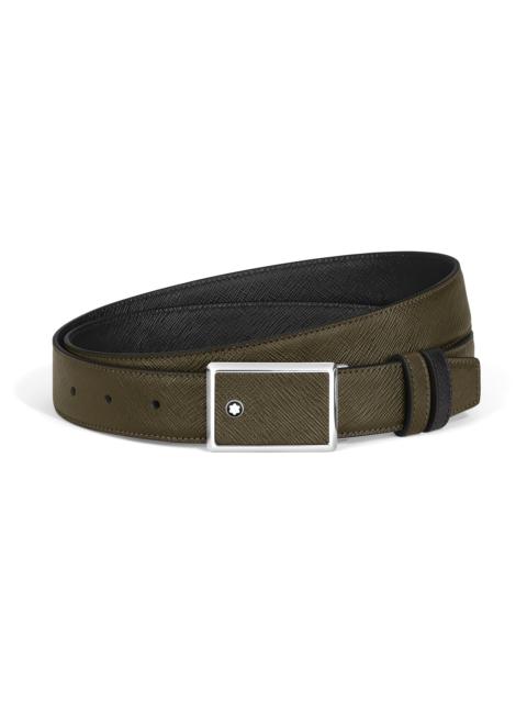 Montblanc MARQUETRY PLATE 30 MM REVERSIBLE BELT IN SARTORIAL LEATHER