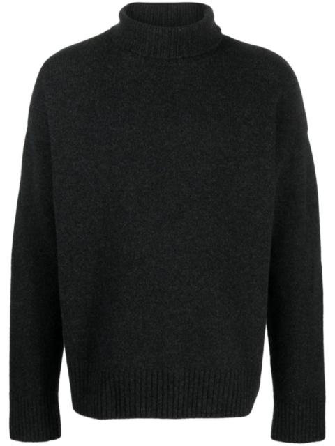 elbow-patches roll-neck jumper