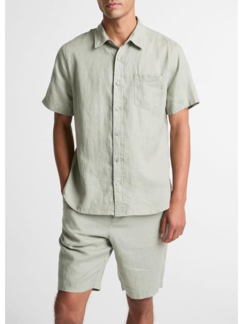 Vince Linen Short-Sleeve Shirt