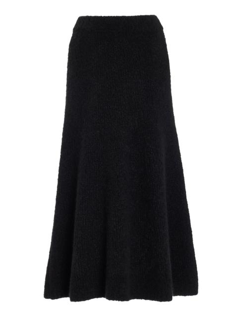 GABRIELA HEARST Pablo Skirt in Black Cashmere Boucle