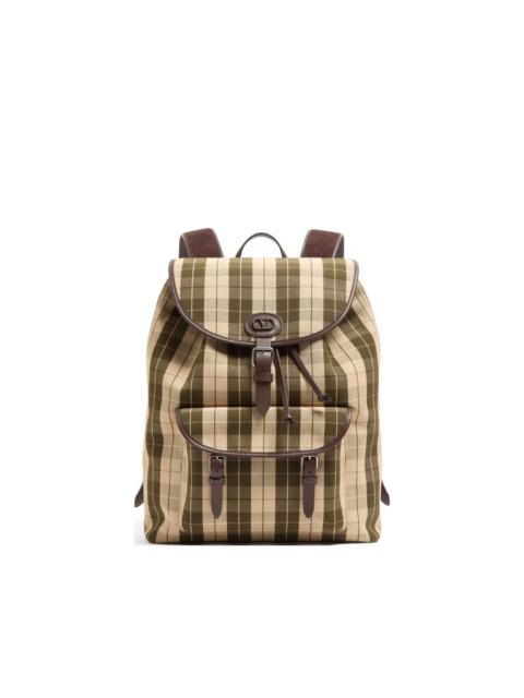 Valentino Antibes backpack in check fabric