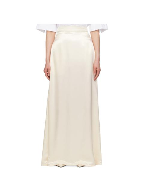 Jil Sander White A-Line Maxi Skirt