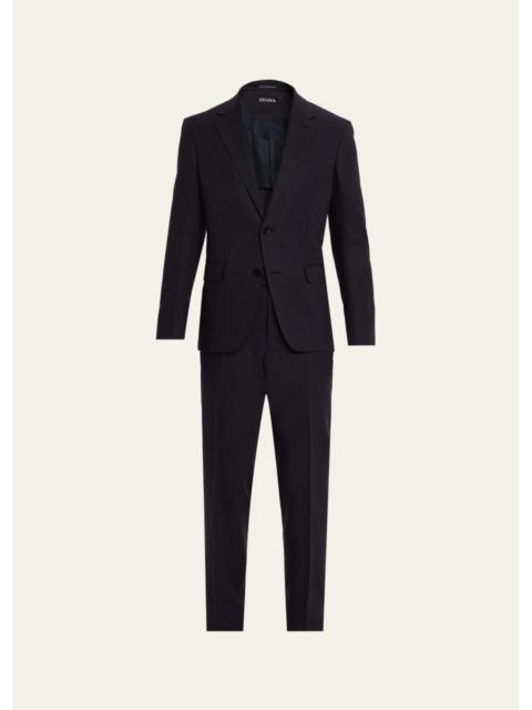 ZEGNA Men's Linen Single-Breasted Two-Piece Suit