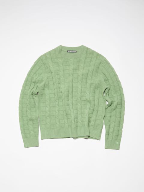 Cable wool jumper - Sage green