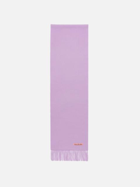 Acne Studios Fringe wool scarf - skinny - Lilac