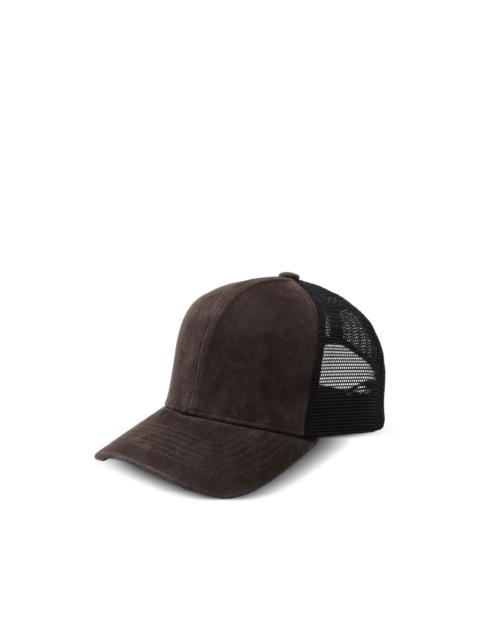 JAMES PERSE brown leather baseball cap