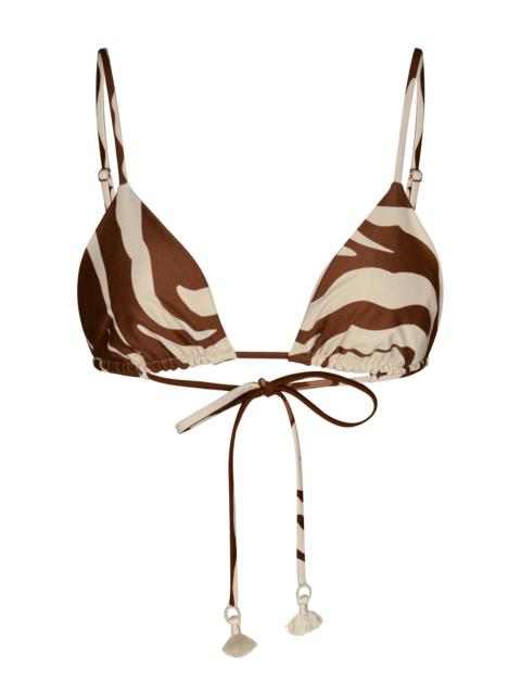 Johanna Ortiz Konibo Triangle Bikini Top multi