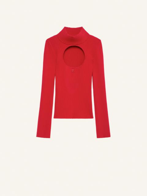 courrèges CIRCLE MOCKNECK SWEATER