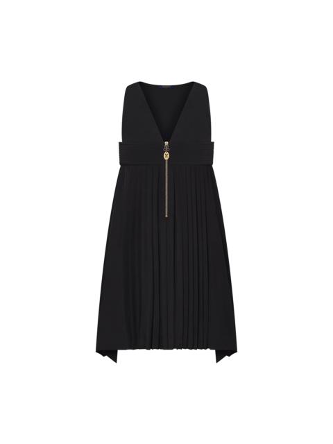 Louis Vuitton Mini V-Neck Pleat Dress