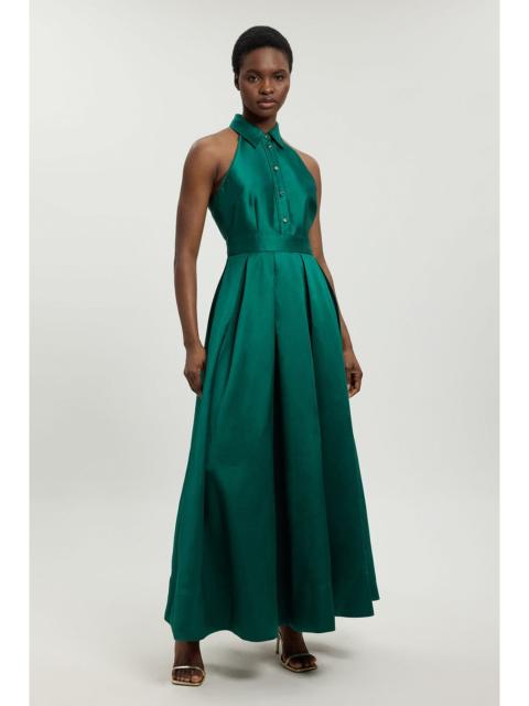 KAREN MILLEN Forever Twill Collared Maxi Dress