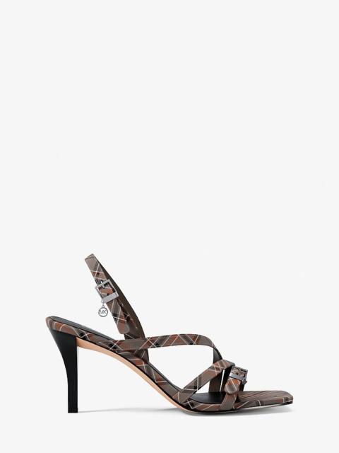 MICHAEL KORS Yvette Plaid Print Sandal