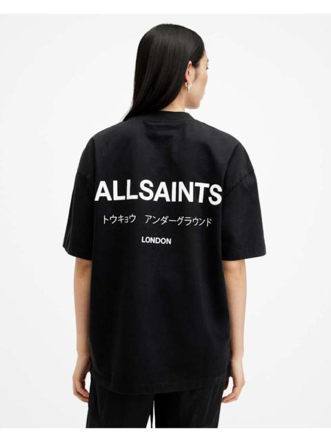 ALLSAINTS UNDERGROUND OVERSIZED CREW NECK T-SHIRT