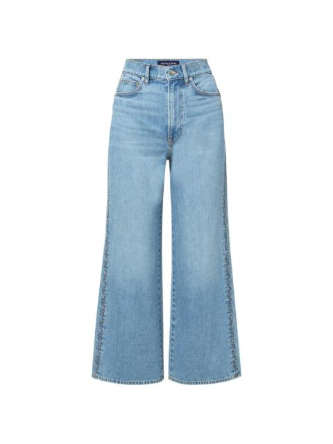 VERONICA BEARD TAYLOR SCALLOPED CROPPED WIDE-LEG JEAN
