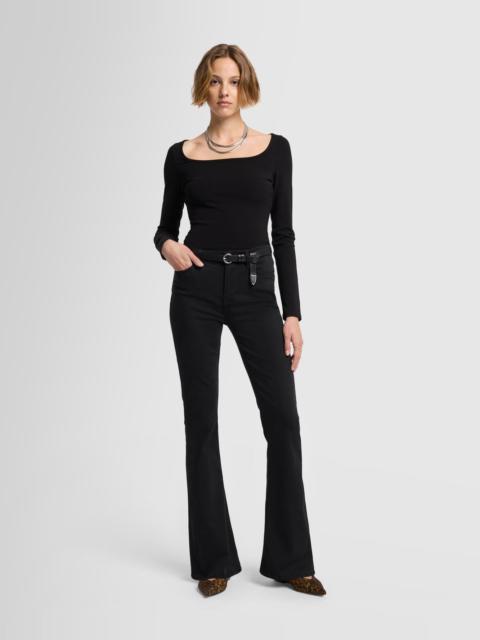 7 For All Mankind Slim Illusion High Waist Ali in Black