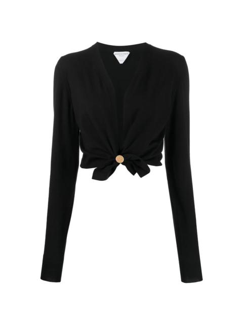 Bottega Veneta Bottega Veneta Twisted Cropped Cardigan, Brand Size 40 (US Size 8)