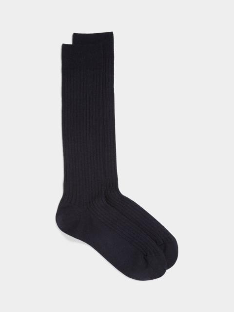 TODD SNYDER Merino Dress Sock in Navy