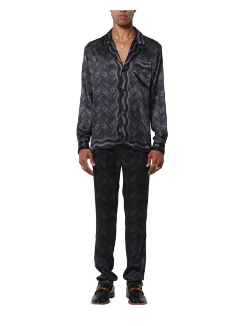 CASABLANCA Black Ping Pong Monogram Silk Shirt