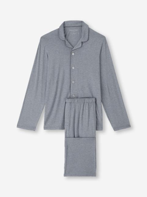 Derek Rose Marlowe Micro Modal Pajamas Charcoal Gray