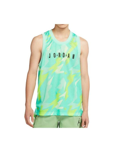 Jordan Air Jordan Jumpman Alphabet Numeric Printing Sports Breathable Basketball Vest Green CZ4740-675