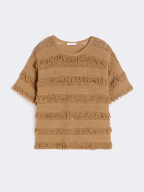 Max Mara Oversized patterned viscose sweater - DESERT