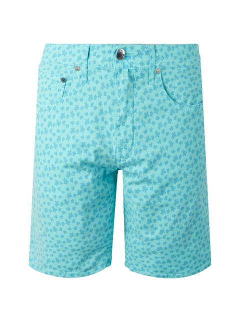 Vilebrequin Men Cotton Bermuda Shorts Micro Ronde Des tortues
