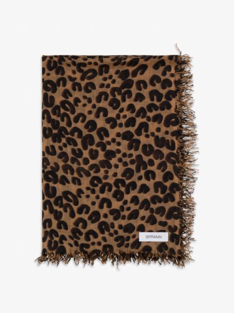 LEOPARD CASHMERE PASHMINA SCARF