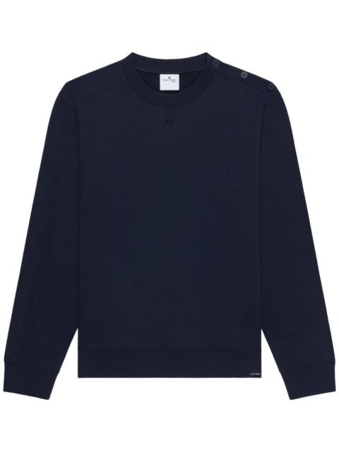 courrèges buttoned fleece sweatshirt