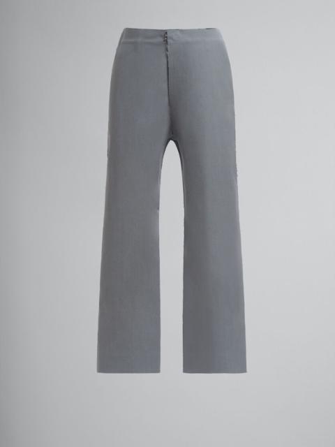 Marni GREY WOOL TROUSERS WITH CONTRASTING BACK