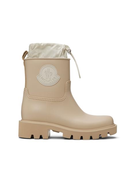 Moncler Beige Kickstream Rain Boots