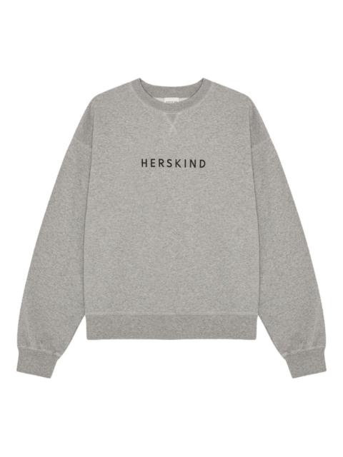 HERSKIND Lizzete embroidered crew-neck sweatshirt