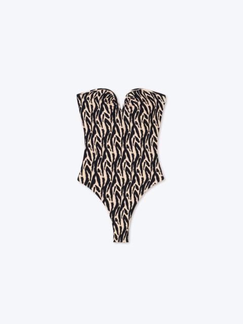 Nanushka BRISSA - Swimsuit - Brushstroke animal