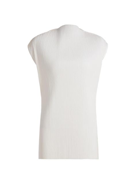 CO Women's Plissé Sleeveless Top - Off White