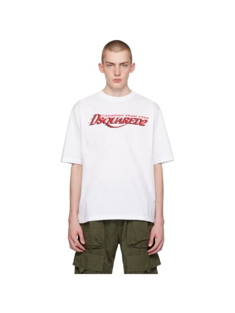 DSQUARED2 White Loose-Fit T-Shirt