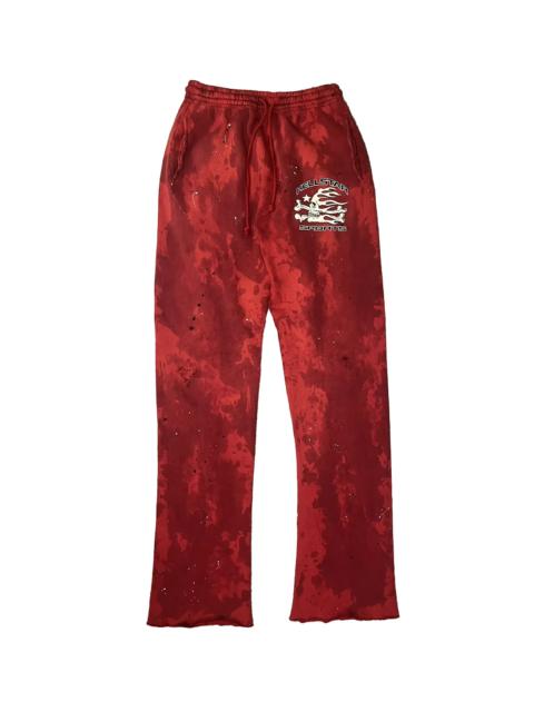 HELLSTAR Sports Lava Wash Tie-Dye Sweatpants "Red" HSR151
