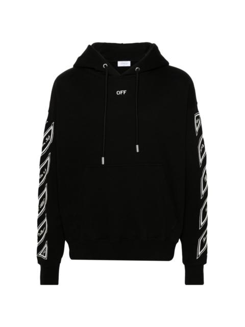 logo-embroidered cotton hoodie