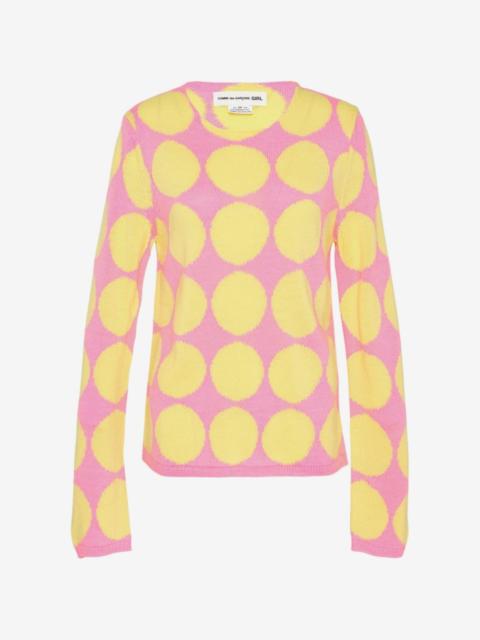 Comme des Garçons GIRL polka-dot sweater