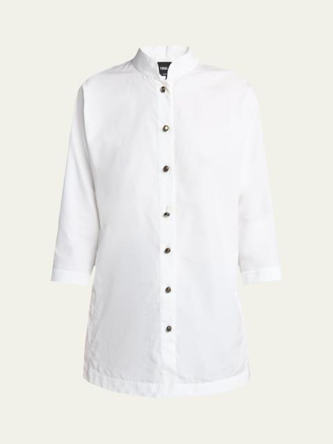 GIORGIO ARMANI Cotton Poplin Button-Down Shirt