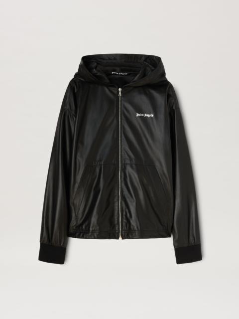 Palm Angels Classic Logo Leather Hoodie